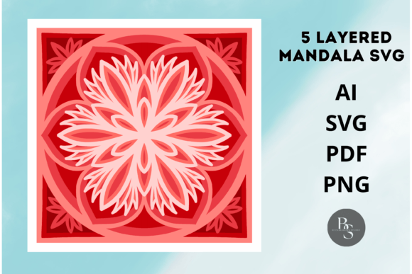 3D Layered Mandala SVG, Cut File Mandala