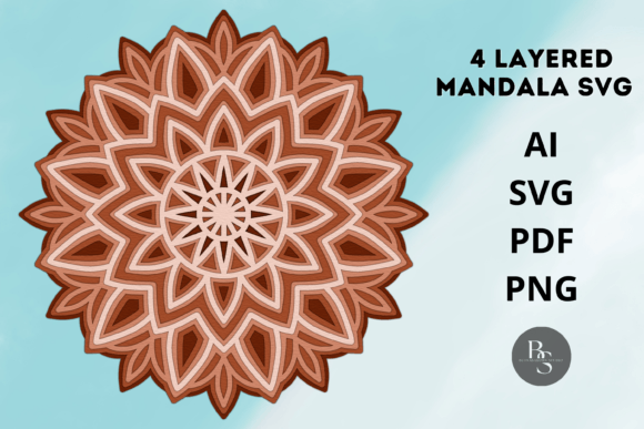 3D Mandala: Stunning Layered SVG Files for DIY Creators