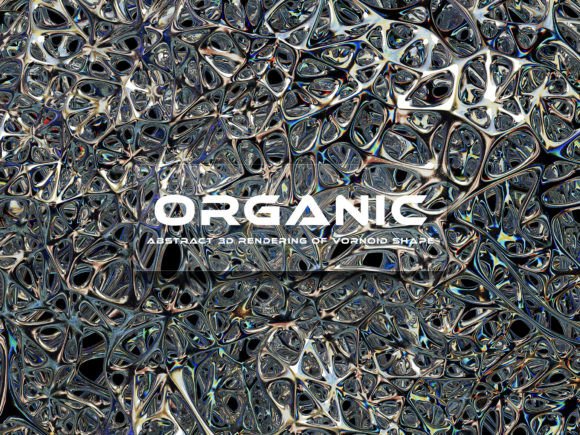3D Organic Chrome Background