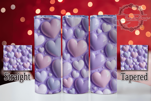 3D Purple Heart Tumbler: Vibrant Digital Design for Your Projects