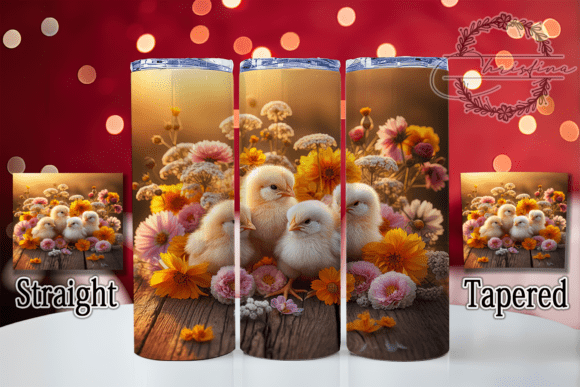 3D Realistic Easter Chick Tumbler Design for Spring Projects