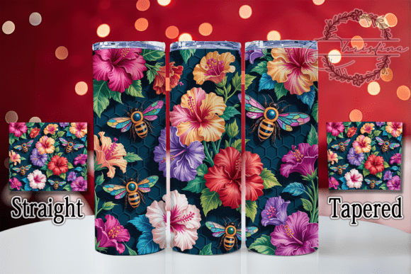 3D Spring Nature Bee 20oz Tumbler: Digital Design Asset