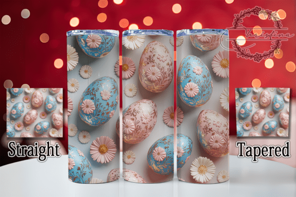 Charming 3D Whimsical Spring Easter Egg Tumbler Design