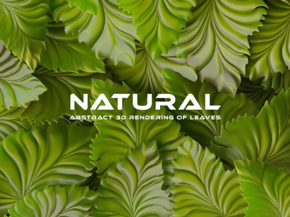 Green Leaves Natural 3D Background