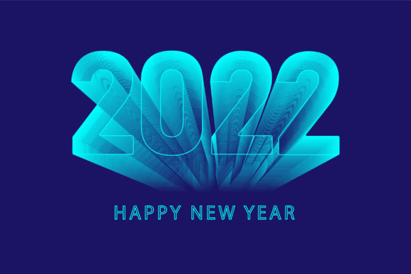 Happy New Year 2022 3D Typography Design