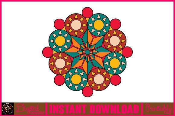 Mandala 3D Layered SVG Cut File 20: Vibrant Tribal Art