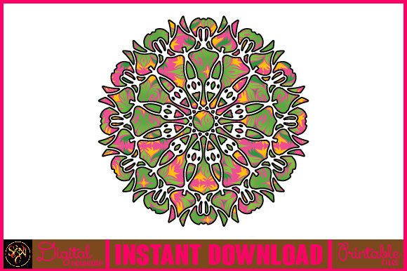 Mandala 3D Layered SVG Cut File-200: A Versatile Design Asset