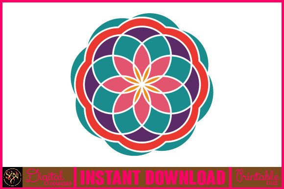 Mandala 3D Layered SVG Cut File-25: A Vibrant Design Asset