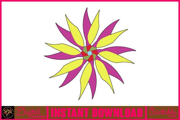 Mandala 3D Layered SVG Cut File-50: Vibrant Tribal Design