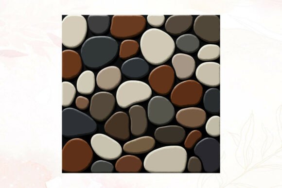 Smooth 3D Pebble Stone Pattern: A Natural Textural Accent