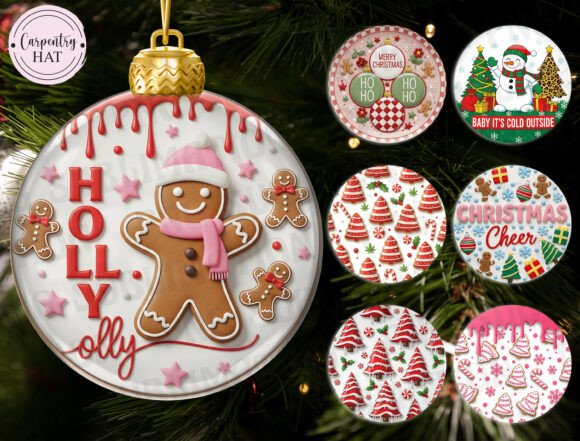 Sweeten Your Holiday Designs with a 3D Gingerbread Man Ornament PNG